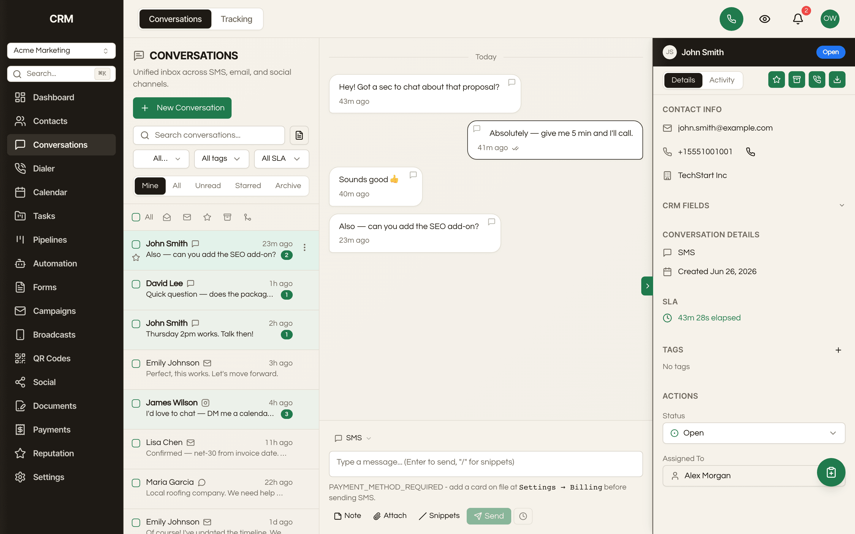 Unified inbox