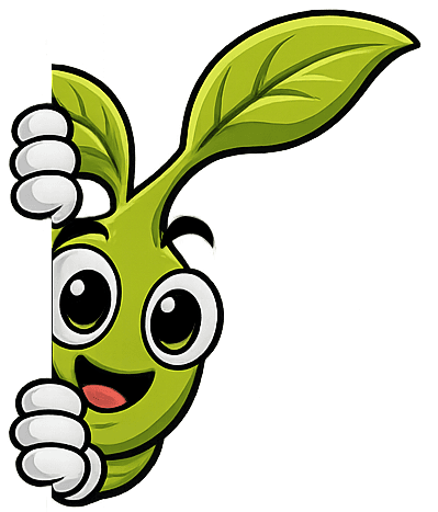 Sprout the mascot peeking around the right edge of the pricing card