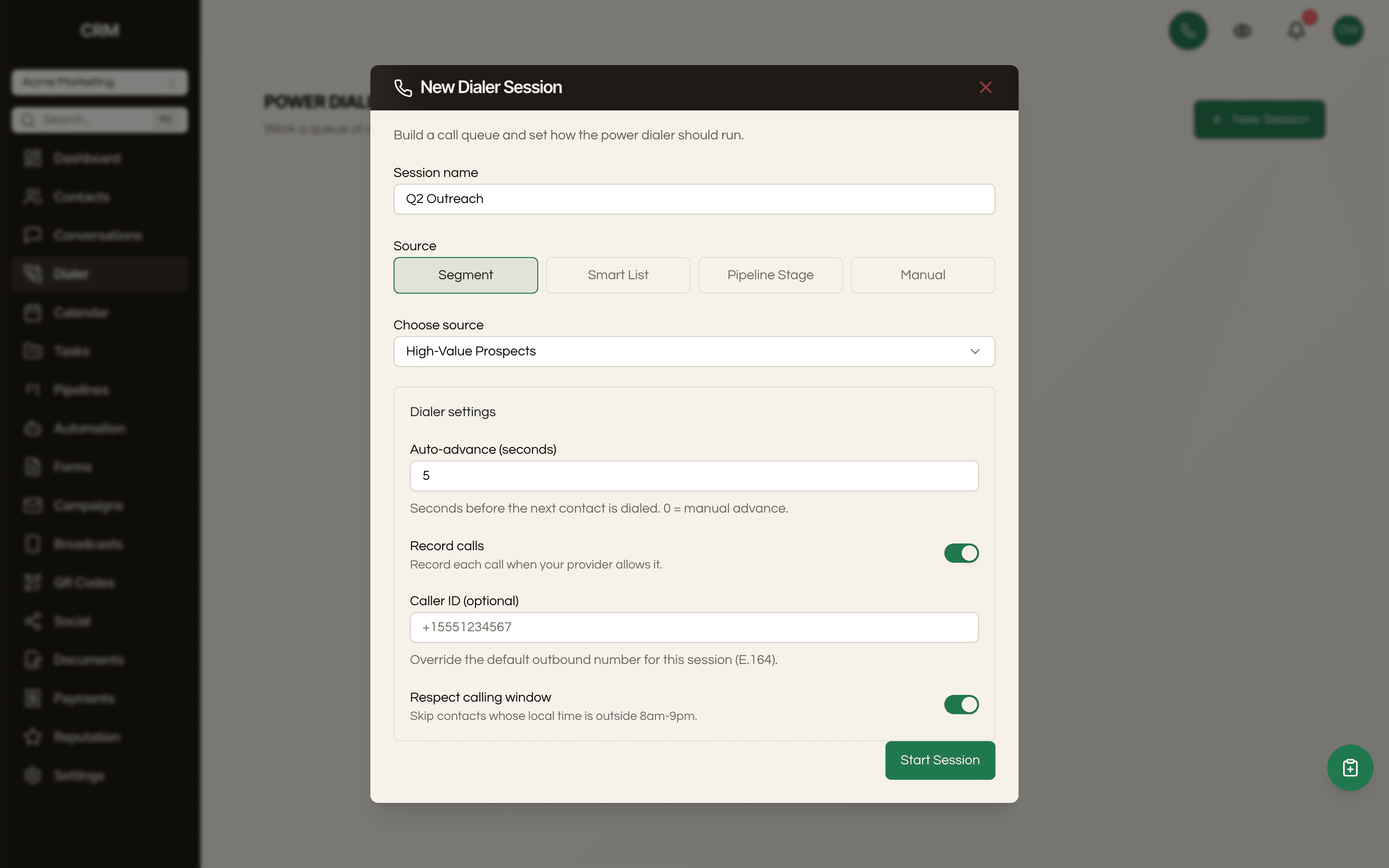A real screenshot of the Seedly CRM you own